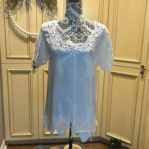 Great white shirt with lots of detail